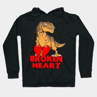 Dinosaur Broken Heart tees Hoodie